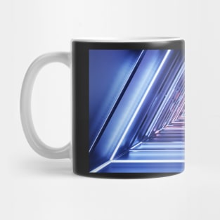 Blue futuristic triangles Mug